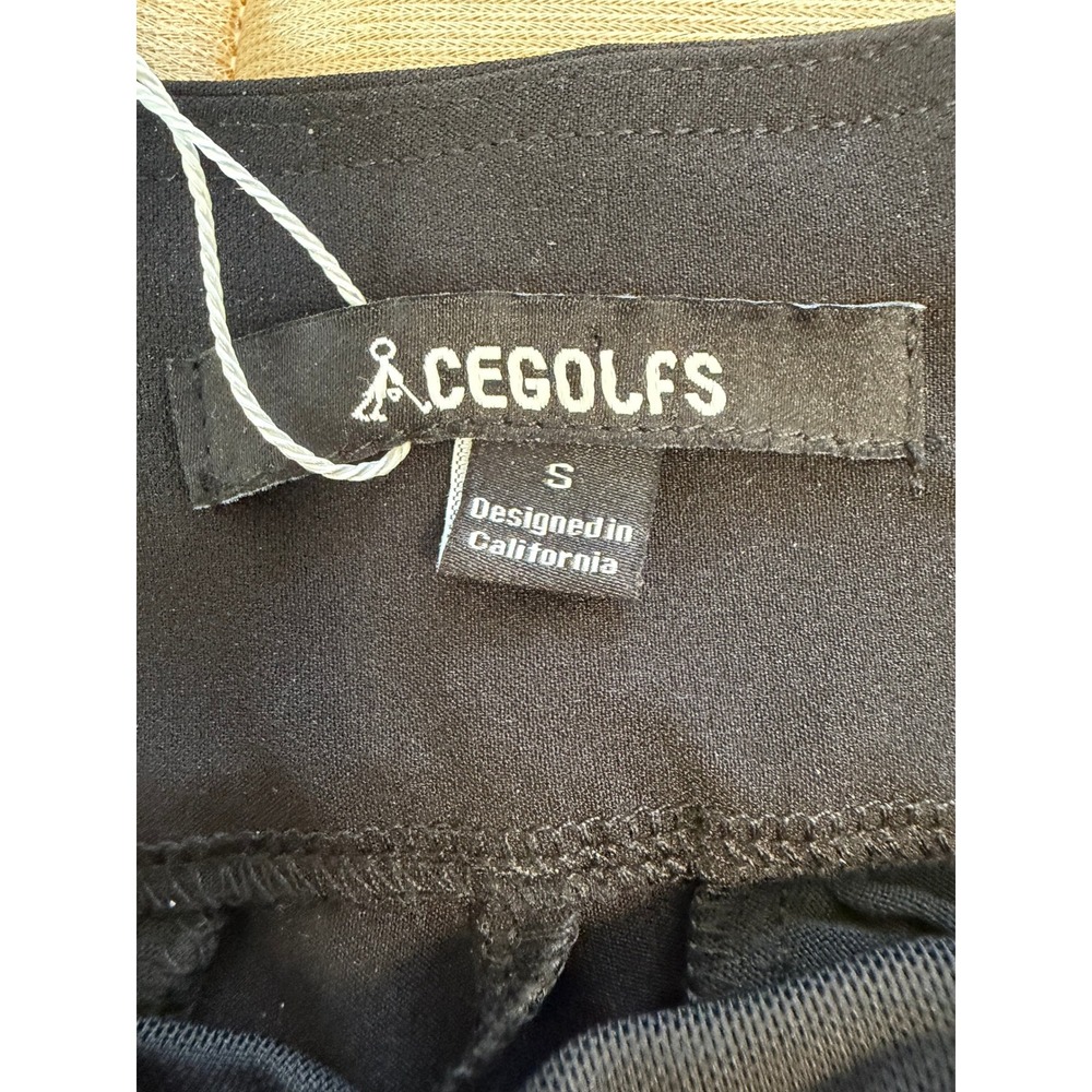 Acegolfs Golf Pants Women Small  Black Golfcore Preppy Slim Fit UPF 50+ Wicking - Picture 7 of 7